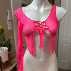 Hot pink crop top